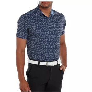 FootJoy Blue Geometric Polo Shirt